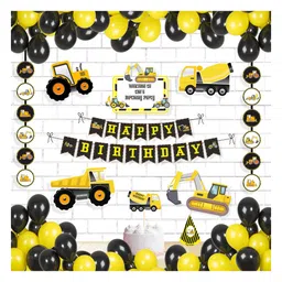 Untumble Construction Theme Birthday Kit Black - Pack of 58-picture-35