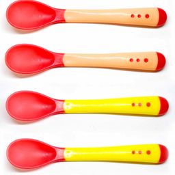 The Little Lookers Temperature Sensing Spoon Pack of 4 - Red Yellow-32
