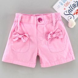 Olio Kids Shorts Bow Detail - Light Pink-image-4