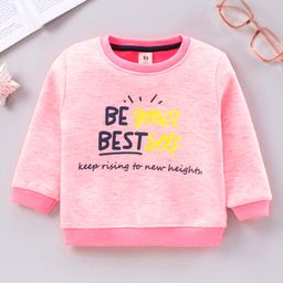 ToffyHouse Full Sleeves Sweatshirt Text Print - Light Pink-image-62