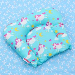 Babyhug U Shape Pillow Unicorn Print - Blue-22
