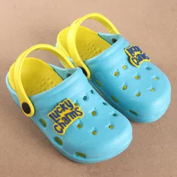 Pine Kids Clogs Text Patch - Sky Blue Yellow-picture-20