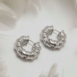 Maansh Contemporary Half Hoop Earrings-image-66