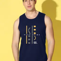 SLOWLORIS Printed Super Combed Cotton Gym Vest VSL26 KEEP NAVY-image-49