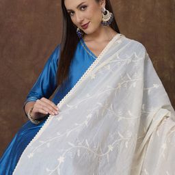 Dupatta Bazaar Embroidered Pure Cotton Dupatta with Sequinned-19