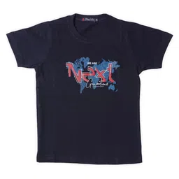NeuVin Boys Typography Printed Round Neck Cotton T-shirt-picture-41