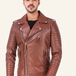 Leather Retail Men Biker Jacket-picture-49