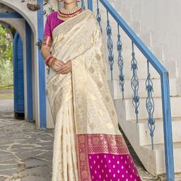 Anouk Rustic Ethnic Motifs Woven Design Zari Banarasi Saree-19