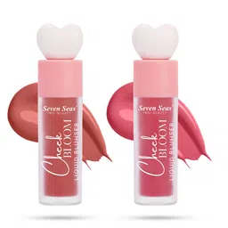 Seven Seas Set Of 2 Cheek Bloom Liquid Blusher And Lip Gloss- 5 g Each- 01 & 03-14