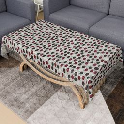 Aura Grey Dot Design Waterproof 4-Seater Rectangle 1.42 m x 0.98 m PVC Table Cover-37