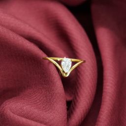 Niscka Gold-Plated American Diamond Studded Finger Ring-4