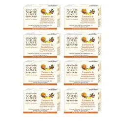 NATURE LEAGUE Set Of 8 Turmeric & Sandalwood Natural Handmade Soap 100g Each-50