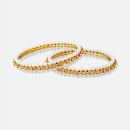 Anouk Set Of 2 Gold-Plated &Pearl Stone-Studded Beaded Bangles image 3