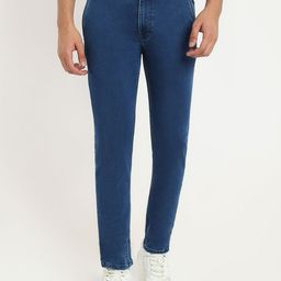 Parx Men Tapered Fit Mid-Rise Clean Look Cotton Non Stretchable Jeans-picture-45