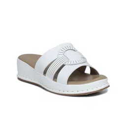 Shezone Textured Platform Sandals with Buckles-27