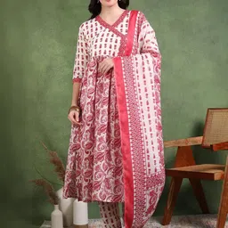 NEW ETHNIC 4 YOU Printed Cotton Blend Kurta Sets-image-69