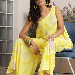 Libas Geometric Printed Flared Tunic & Palazzos image 5