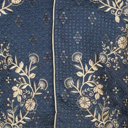 Ministitch Boys Ethnic Motifs Embroidered Thread Work Kurta with Pyjamas with Jaket image 3