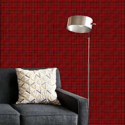 ArtzFolio Printed UV-Resistant Anti-Bacterial Red Black Lumberjack Plaid Peel & Stick Wallpaper-22