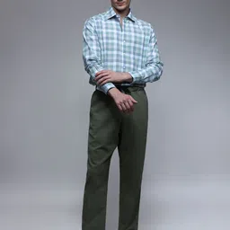 Paper Cut Oversized Checked Cotton Spread Collar Casual Shirt-picture-29