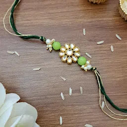 MERYCRAFT Brother With Rolli Chawal Pack Thread Rakhi-image-6