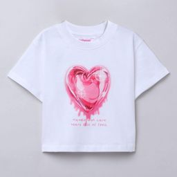 taffykids Girls Graphic Printed Round Neck Cotton T-shirt-picture-5