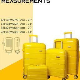 REDHORNS Set Of 4 Antiscratch Trolley Suitcases Cabin & Check-in Size & TSA Lock image 4