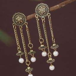 I Jewels Contemporary Drop Earrings-35