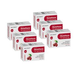 Dextron Set Of 6 Cherry Glutathione Skin Lightening With Alovera Extract Soap - 75 g Each-1