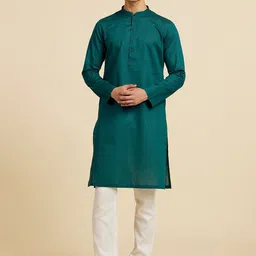 Diwas by Manyavar Floral Woven Design Mandarin Collar Straight Kurta-image-75