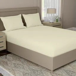home expressions Beige Bedsheet with 2 Pillow Covers-picture-18