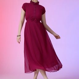 Raiyani Fashion Georgette Fit & Flare Maxi Dress-picture-26