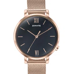 Sonata Women Stainless Steel Straps Quartz Analogue Watch 87045WM03W-51