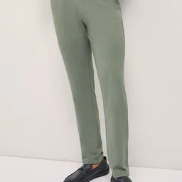 THE BEAR HOUSE Men's Solid Slim Fit Formal Trouser-image-69