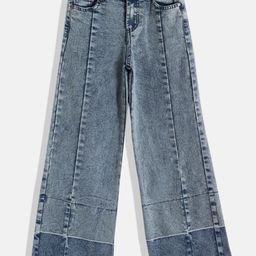 HERE&NOW Girls Flared Light Fade Stretchable Jeans-image-14