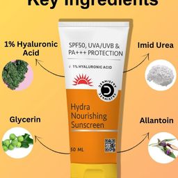 DERMISTRY Hydra Nourishing & Ultra Lite Matte Finish Set Of 2 SPF50 Sunscreen-50ml Each image 2