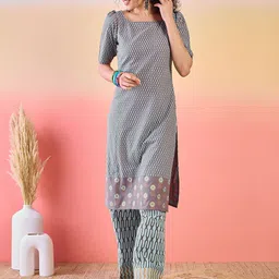 Sangria Printed Kurta With Palazzo-picture-3