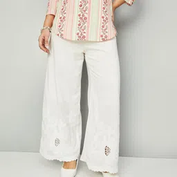 max Women Solid Embroidered Palazzos-image-54
