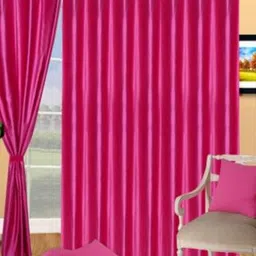 BELLA TRUE Pink 3 Pieces Regular Window Curtains-image-6