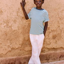 Mango Kids Boys Pure Cotton Striped T-shirt-51