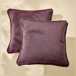 Home Centre Purple Set of 2 Striped Square Cushion Covers-45