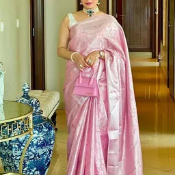 bigben textile Ethnic Motifs Zari Silk Blend Banarasi Saree-picture-45