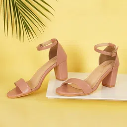 POPPYPINK Block Sandals with Buckles-image-23