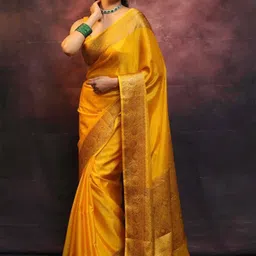 INDIOTSAV Floral Zari Banarasi Saree-image-63