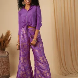 Globus Shirt Collar Woven Design Shirt With Trouser-image-79