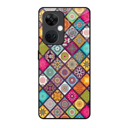 QRIOH Mandala Printed OnePlus Nord CE 3 5G Glass Back Case-picture-0