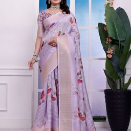 Sadika Floral Printed Zari Kanjeevaram Saree-image-48