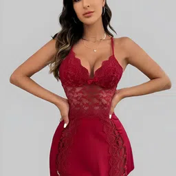 Broiden Self Design Shoulder Straps Baby Doll-image-28