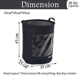 Kuber Industries Black 4 Pieces Regular Multi-Utility Organisers image 4