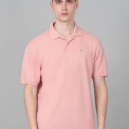Cantabil Men Solid Polo Collar Cotton Relaxed Fit T-shirt-image-72